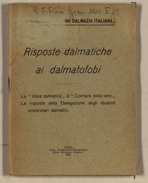 La giovine Fiume rievocata nel cinquantesimo anniversario della sua fondazione